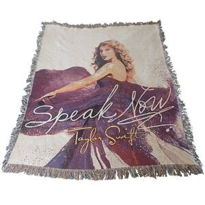 Taylor Swift Speak Now Woven Throw Blanket Tapestry  51x64 Fringe